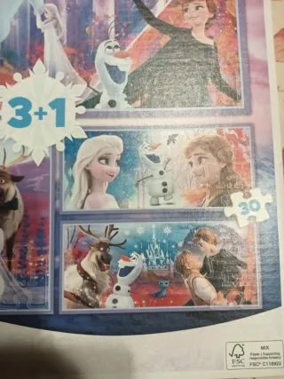 Puzzle 3+1 Frozen Trefl 160+60+2de30 piezas
