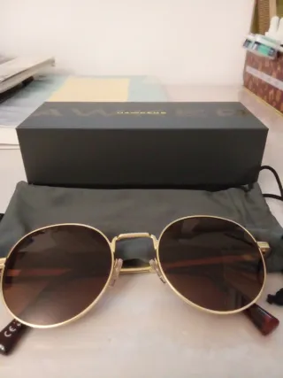 Gafas de sol Hawkers doradas y marrones