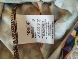 Vestido estampado geométrico manga larga