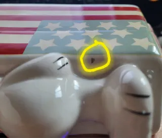 Hucha Snoopy Antigua Bandera Americana