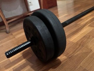 Barra con pesas 5kg y 3kg