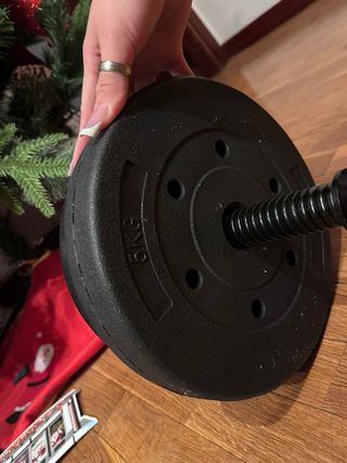 Barra con pesas 5kg y 3kg