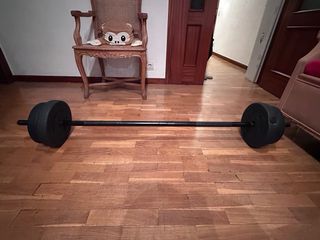 Barra con pesas 5kg y 3kg