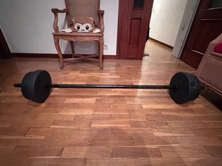 Barra con pesas 5kg y 3kg