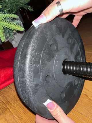 Barra con pesas 5kg y 3kg