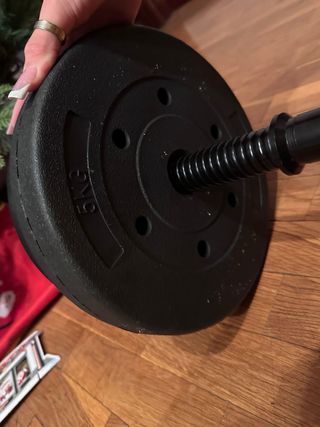 Barra con pesas 5kg y 3kg