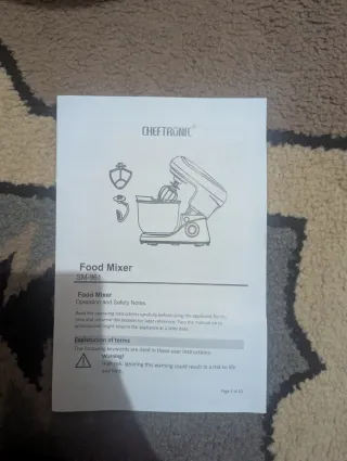 Batidora Amasadora Cheftronic 1300W 4.5L