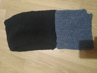 Scaldacollo artigianale con cappuccio misto lana