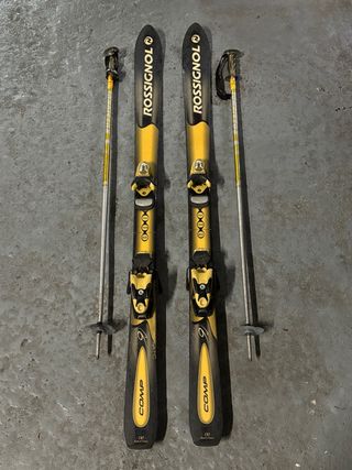 Esquís Rossignol Comp 130cm + Bastones