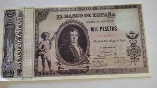 Réplica Billete 1000 Pesetas Banco de España