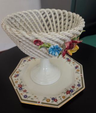 Vaso centrotavola porcellana fiori