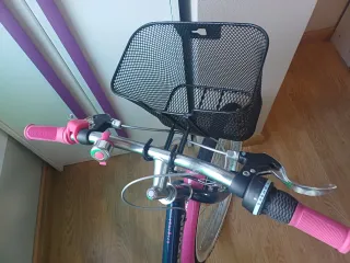 Bicicleta B'TWIN de 24 pulgadas rosa y azul