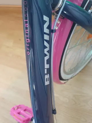 Bicicleta B'TWIN de 24 pulgadas rosa y azul