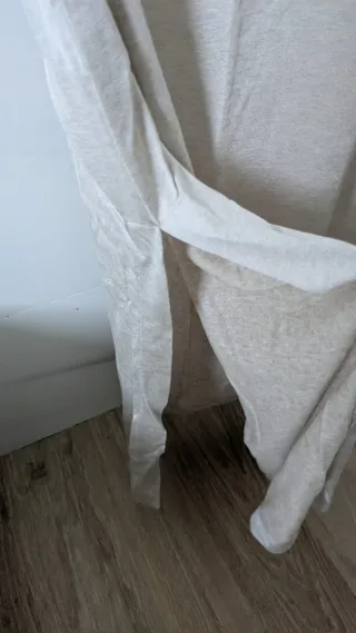 Vestido midi punto fino beige Mango con aberturas