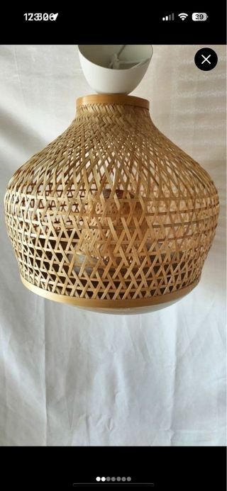 Lámpara de mimbre Ikea