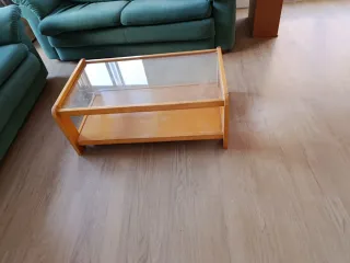 Mesa de centro madera y cristal