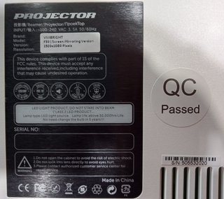 Proyector ViviBright F30 LCD TFT Blanco