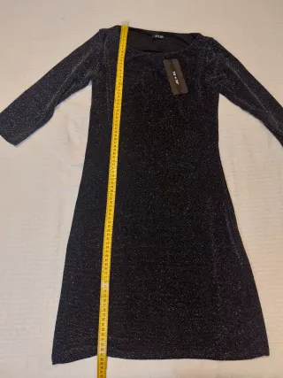 Abito donna glitter manica 3/4 tg U