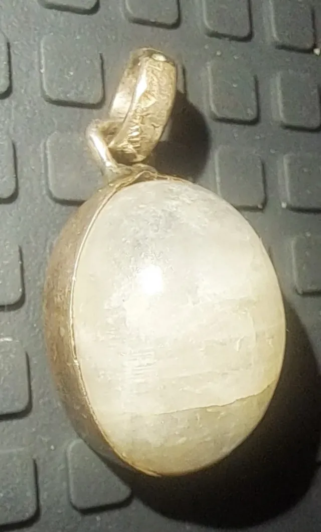Colgante Plata Piedra Luna Ovalada