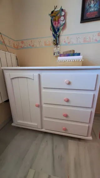 Cama y cómoda infantil Cama 0.90 x 190 cm