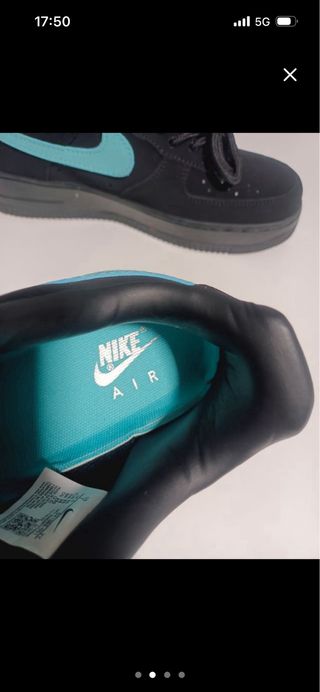 Nike Air Force 1 Negro/Turquesa