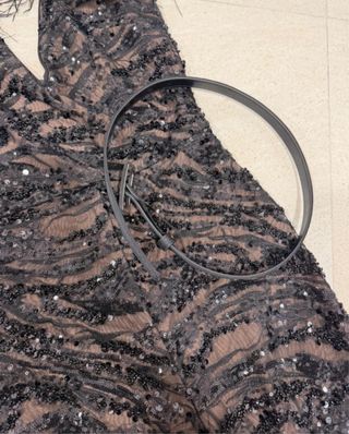 Mono Nadine Merabi Negro con Plumas