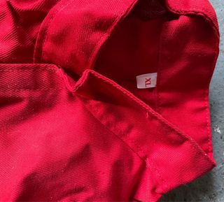 Traje cuero para soldadura, protección resistente.