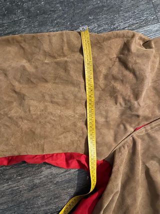 Traje cuero para soldadura, protección resistente.