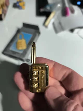 2 Candados Samsonite Combinación Dorado