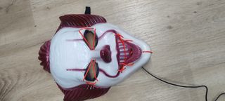 Máscara payaso LED roja
