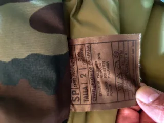 Chaqueta militar camuflaje 3/4 hombre + pantalón.