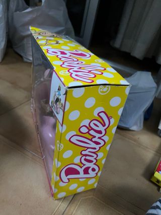 Moto Barbie Rosa con Muñeca y Perro