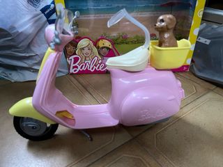 Moto Barbie Rosa con Muñeca y Perro