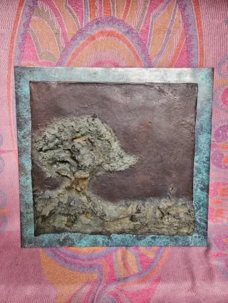 Cuadro de metal decorativo árbol