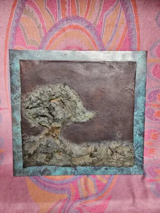 Cuadro de metal decorativo árbol