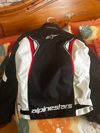 Chaqueta Moto Alpinestars Talla M Negra/Blanca.