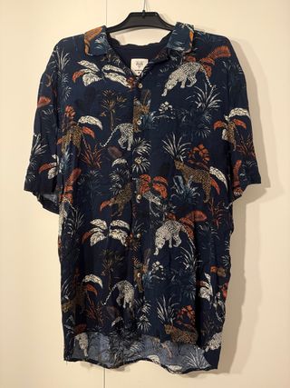 Camisa manga corta estampado leopardo