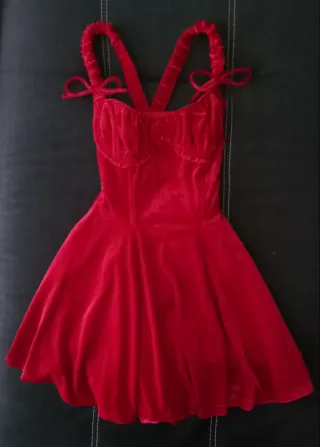 Vestido rojo de terciopelo