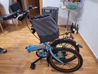 Bicicleta plegable azul