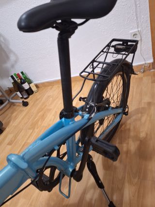 Bicicleta plegable azul