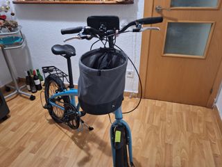 Bicicleta plegable azul