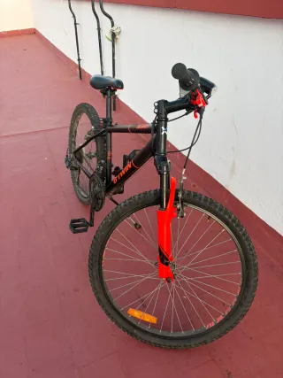 Bicicleta Montaña RockRider 500 Negra/Roja