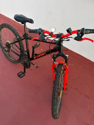 Bicicleta Montaña RockRider 500 Negra/Roja