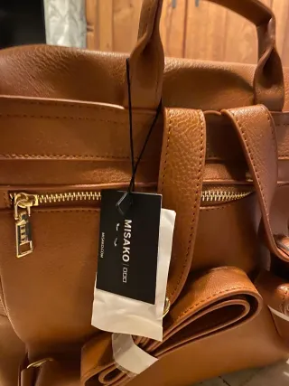 Mochila Antirrobo Beige y Marrón