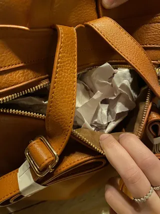 Mochila Antirrobo Beige y Marrón