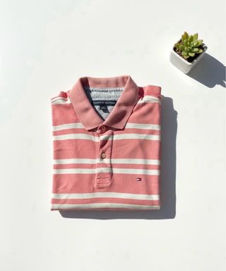 Polo Tommy Hilfiger Rayas Rosa/Blanco