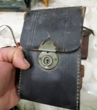 5 custodie astucci in cuoio per macchine fotografi