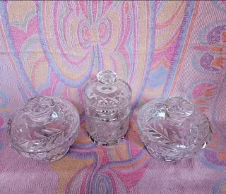 Set 3 Piezas Cristal Tallado