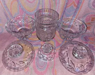 Set 3 Piezas Cristal Tallado