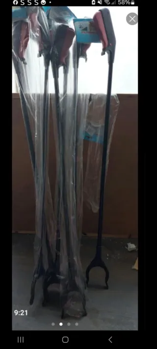 5 pinzas de plástico 78.5 cm 2€ unida